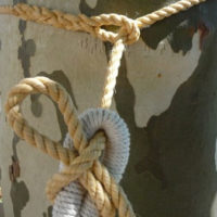 Corde épissurée pour hamacs autour d'un arbre
